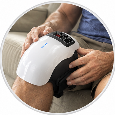 Thermadyn cordless knee massager with simple button controls